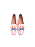 Misses Needlepoint Loafers by Paige Pink and Ivory Crab