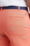 Cisco EmBroidered Stretch twill Short Spicy Margarita on Coral