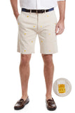 Cisco Embroidered Shorts by Castaway Clothing Beer on Khaki