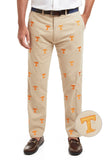 Men's Collegiate Embroidered Pants Tennessee on Khaki